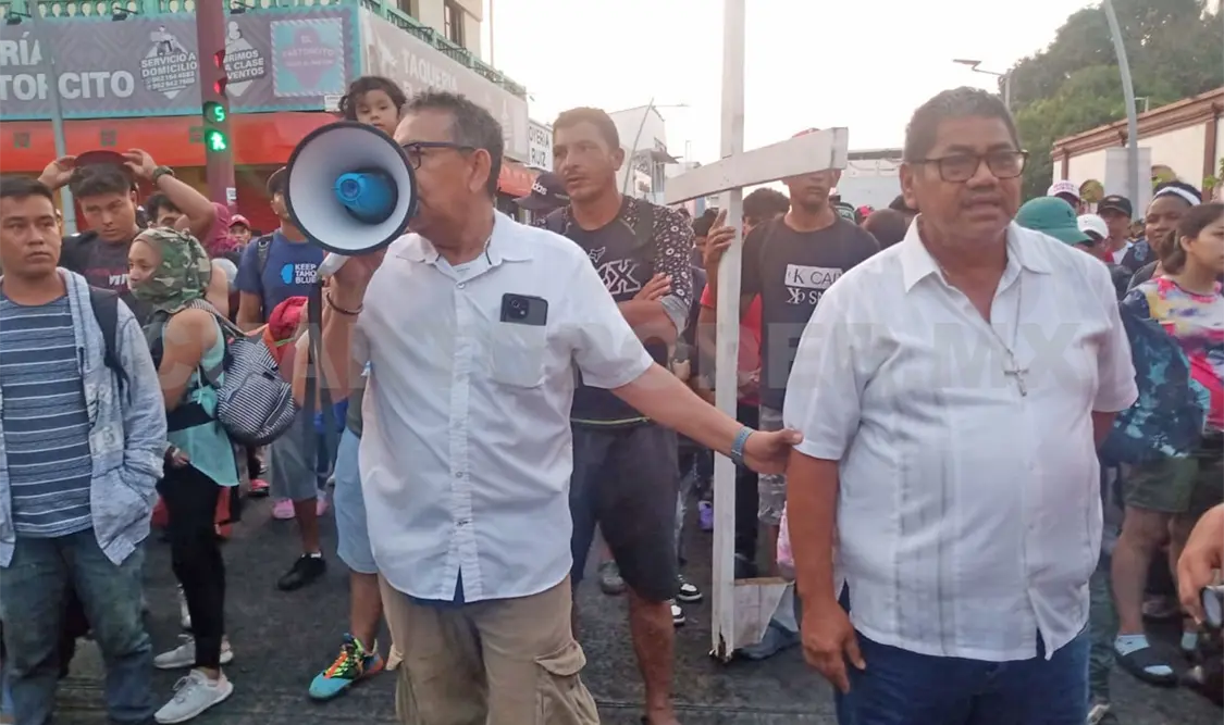 Parte el viacrucis del migrante de Tapachula