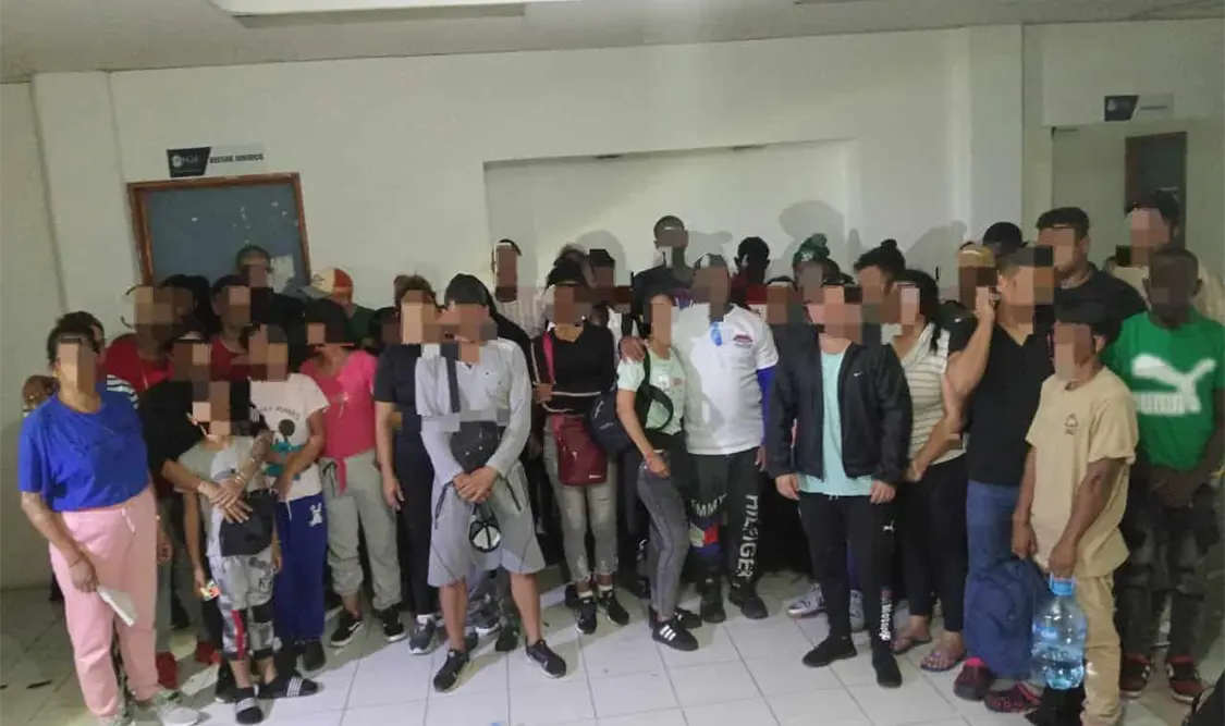 Grupo Interinstitucional rescata a 44 migrantes en Chiapas