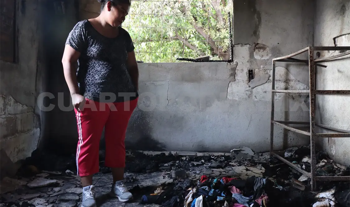 El fuego consumió sus cosas, pero no su fortaleza de mamá