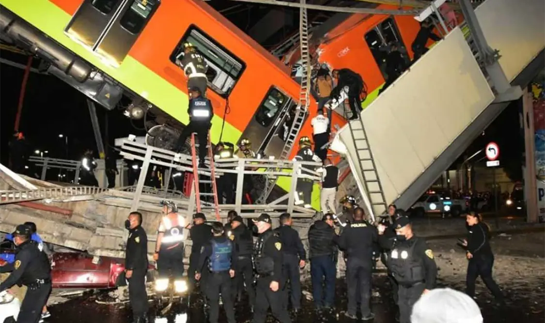 El colapso de la Línea 12 del Metro dejó 26 muertos en mayo de 2021. Cortesía