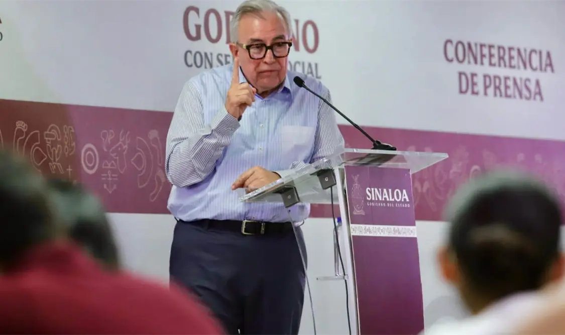 El gobernador Rubén Rocha Moya dijo que no existe ninguna razón responsable para acusar al gobierno. Cortesía