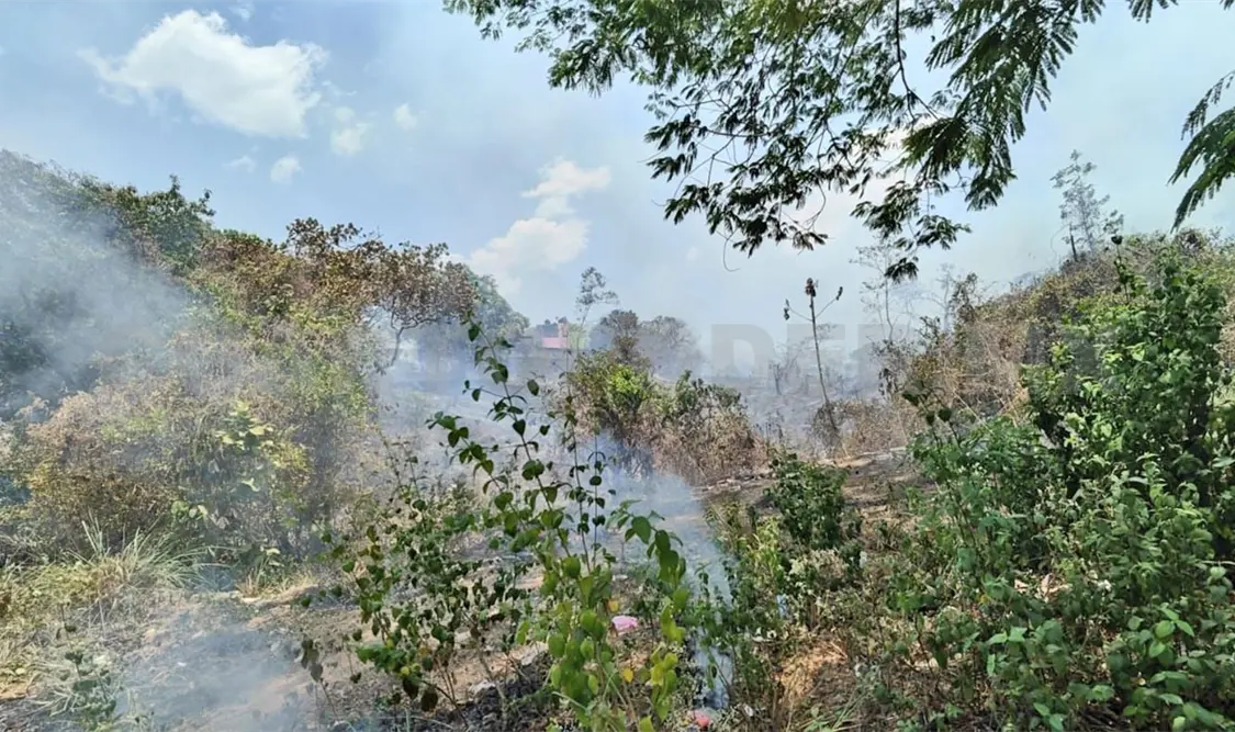 Incendio afecta pastizal; amenazaba a viviendas