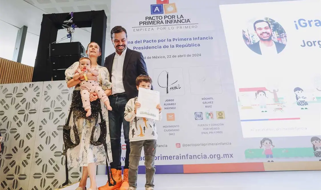 Máynez promete duplicar presupuesto para niños
