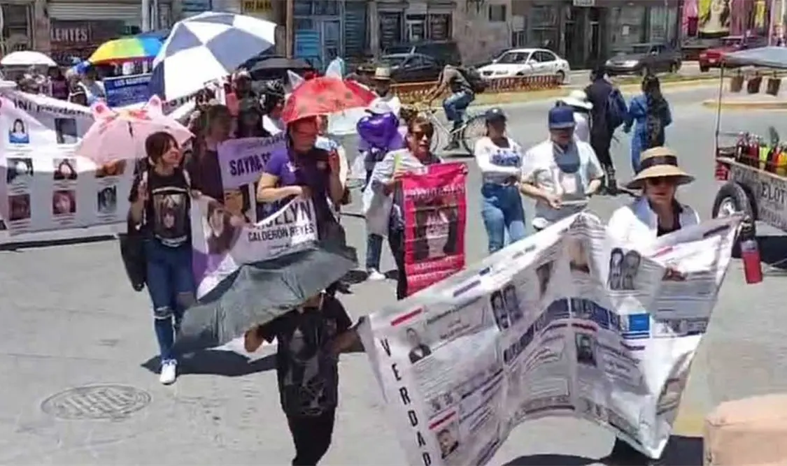 Los familiares participaron en marcha. Cortesía