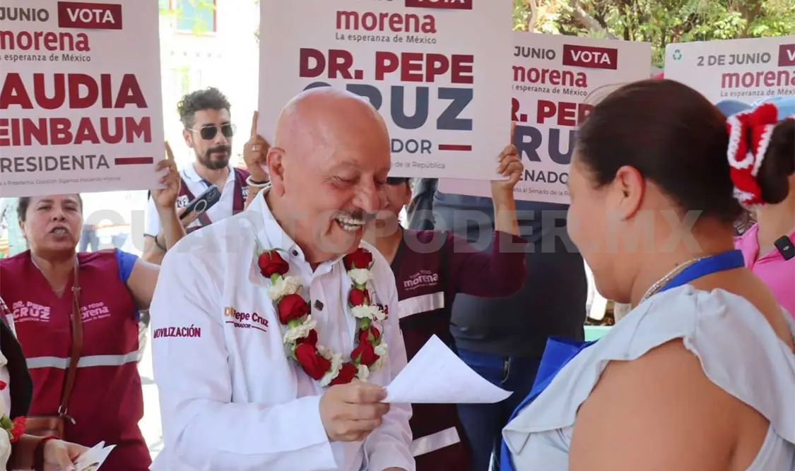 El candidato al Senado recalcó que la 4T garantiza la continuidad de los beneficios y programas sociales para el pueblo. CP