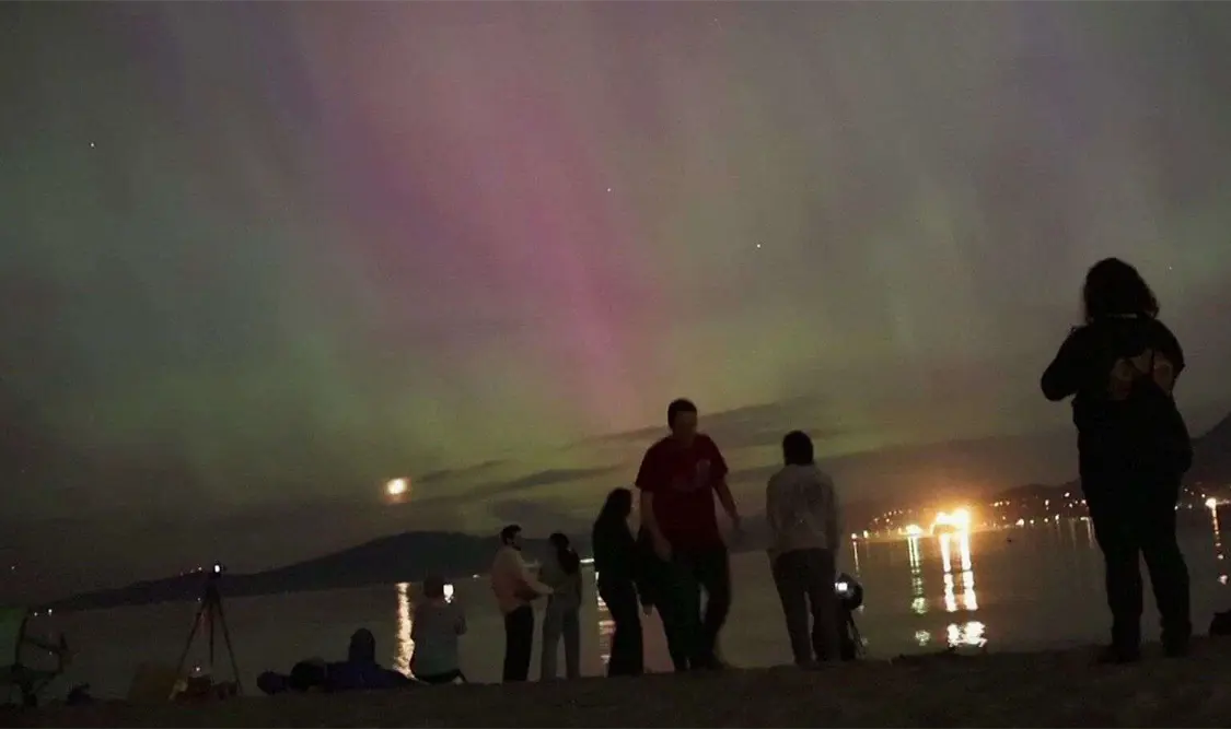 El pasado 10 de mayo la tormenta solar causó auroras boreales en varios estados de México. Cortesía