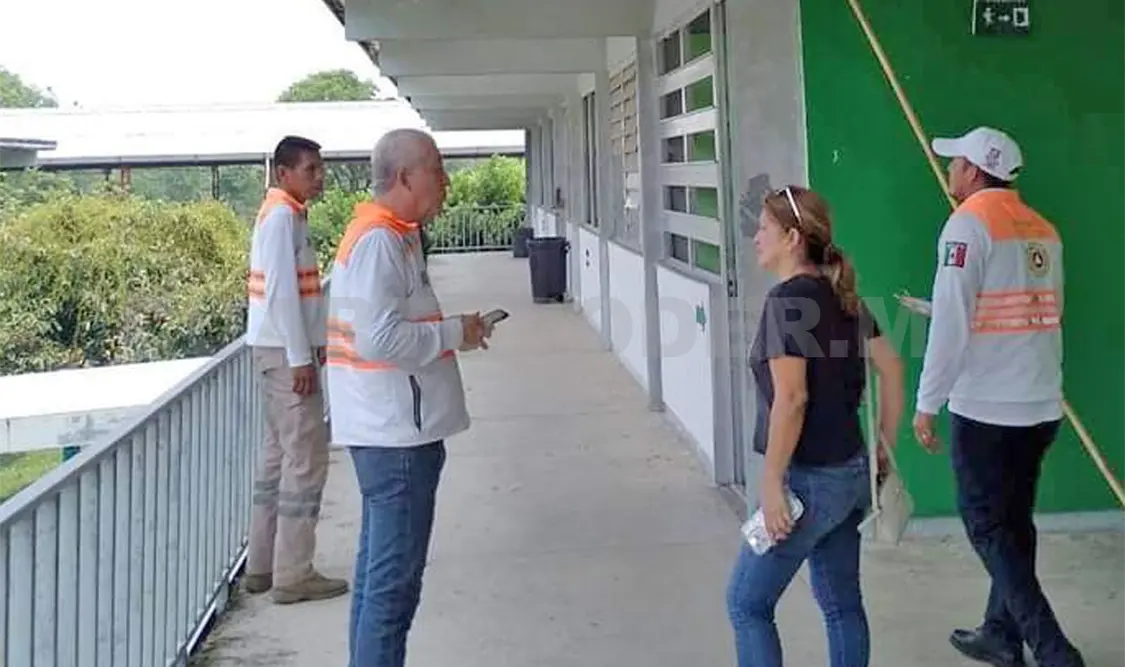 Evalúan daños en escuelas tras sismo