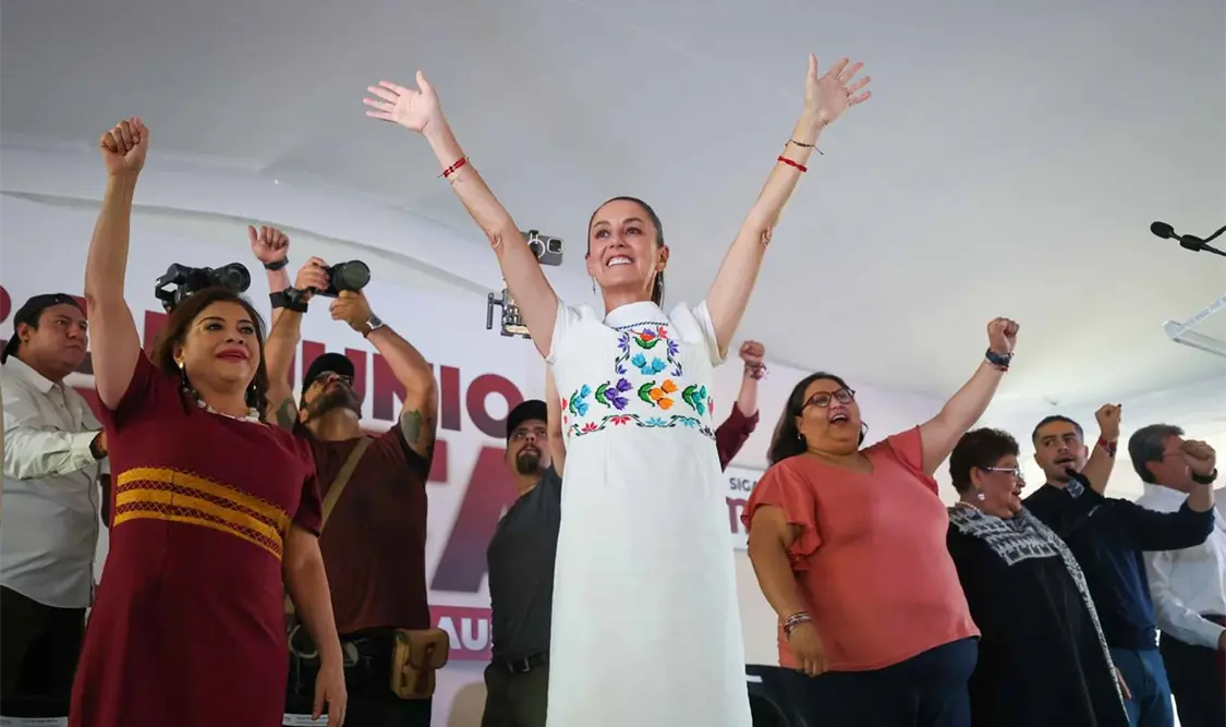 “Lo mejor que podemos dejarles a nuestros hijos y nietos en el 2024 es que continúe la transformación en nuestro país y en la ciudad”, aseguró Sheinbaum. Cortesía