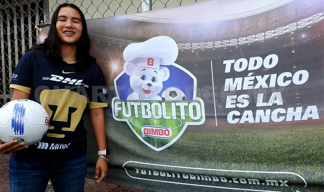 Danna Hidalgo visita Futbolito Bimbo