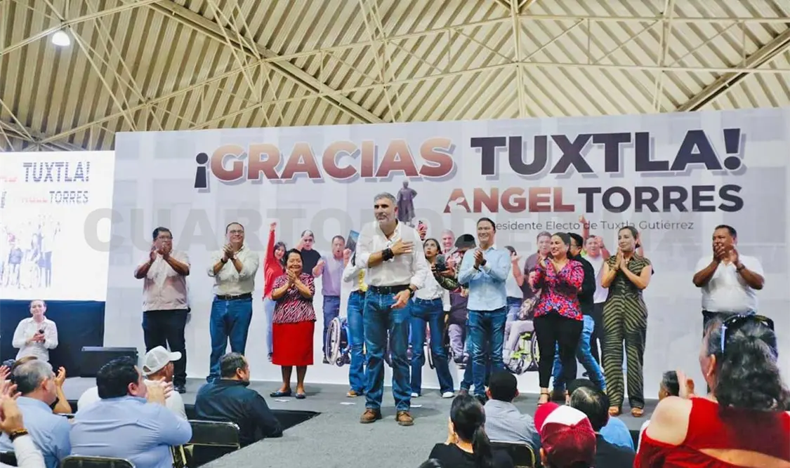 El próximo alcalde capitalino agradeció el voto de los tuxtlecos. Cortesía