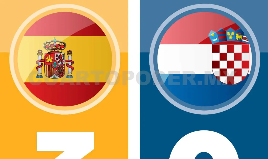España golea a Croacia en el primer tiempo