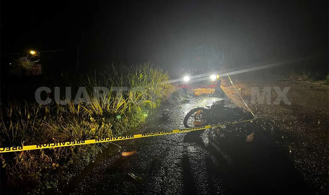Fallece un motociclista en aparatoso accidente