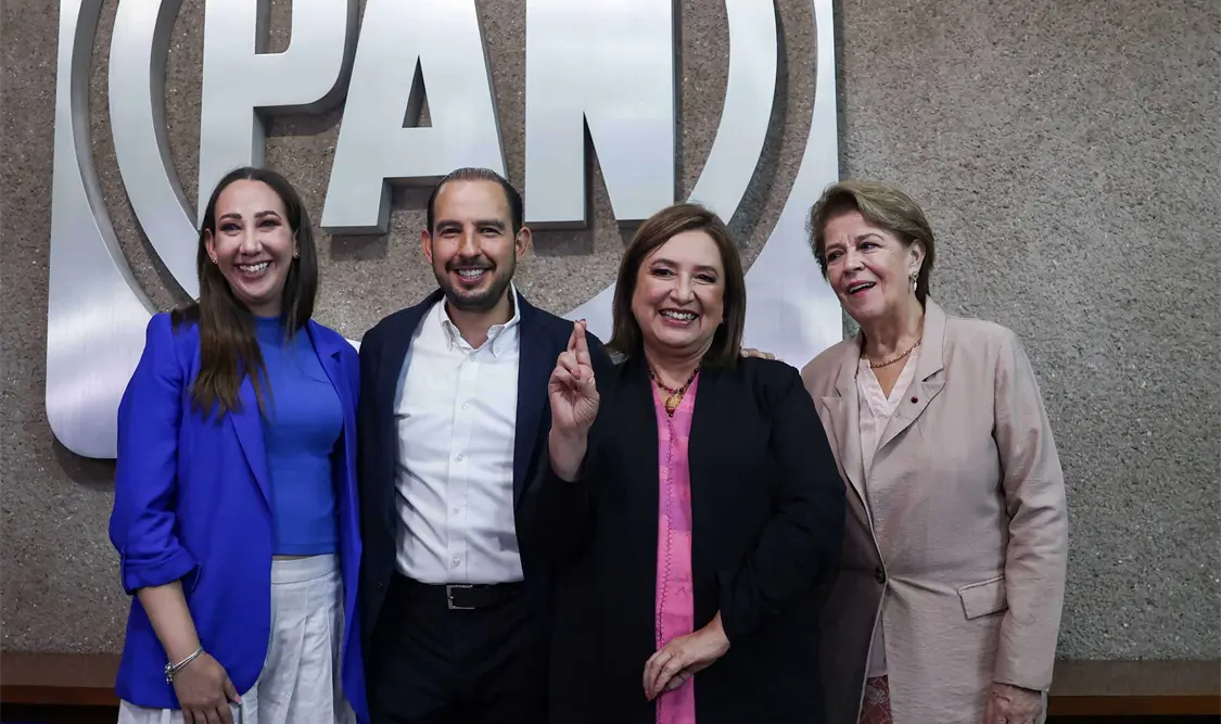 Se reúnen Xóchitl Gálvez y Marko Cortés. El Universal