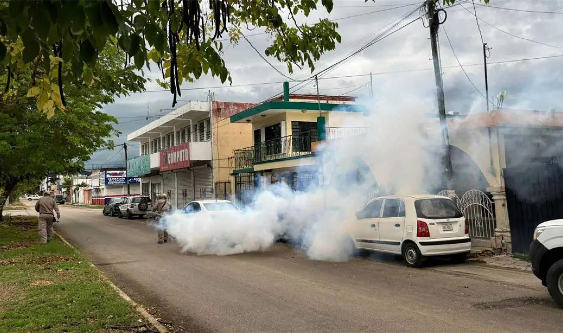 Ante la temporada de lluvias se han emprendido campañas de fumigación en Yucatán. Cortesía
