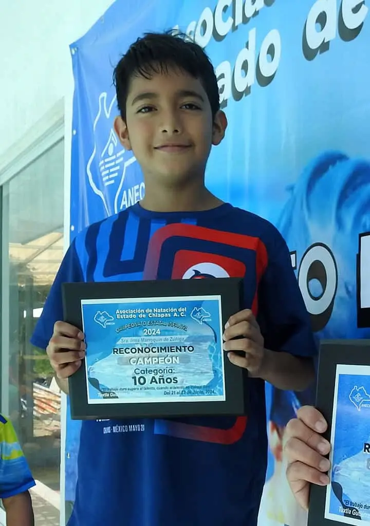 Tadeo Bustillos Sánchez fue campeón absoluto de la categoría 10 años. Cortesía