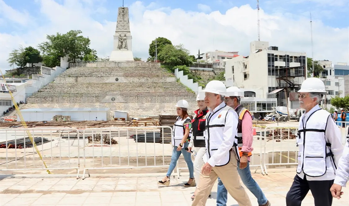 Constatan avances en la remodelación del Parque Morelos