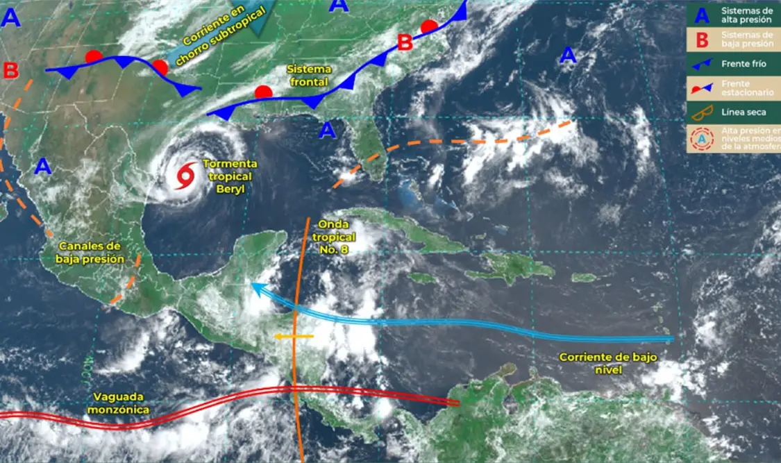 Beryl toca tierra e impacta en Texas