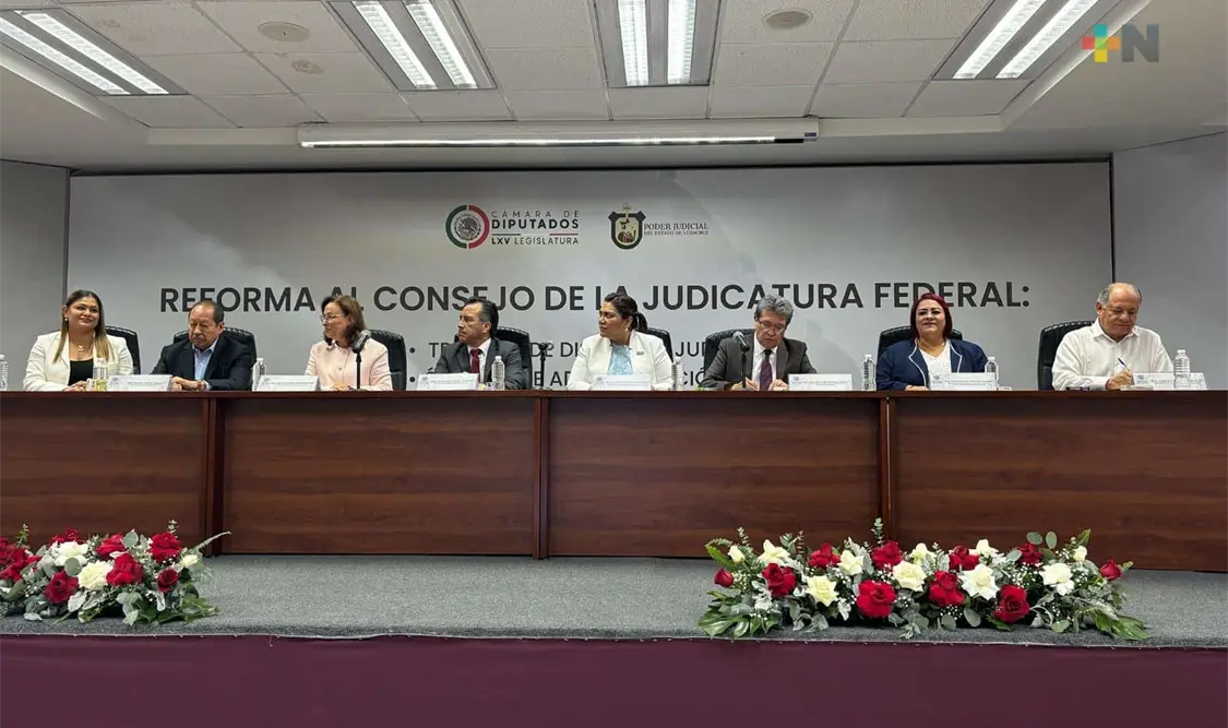 Quinto foro sobre la reforma al PJ, realizado por la Cámara de Diputados en el TSJE de Veracruz. Cortesía