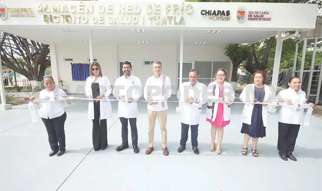 Inauguración del Almacén de Red de Frío del Distrito de Salud I Tuxtla Gutiérrez. Cortesía