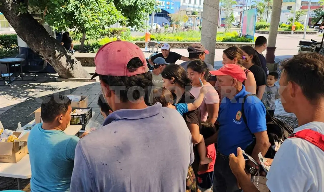 Un grupo de unos 300 extranjeros partieron el sábado de Ciudad Hidalgo. Víctor Sánchez / CP