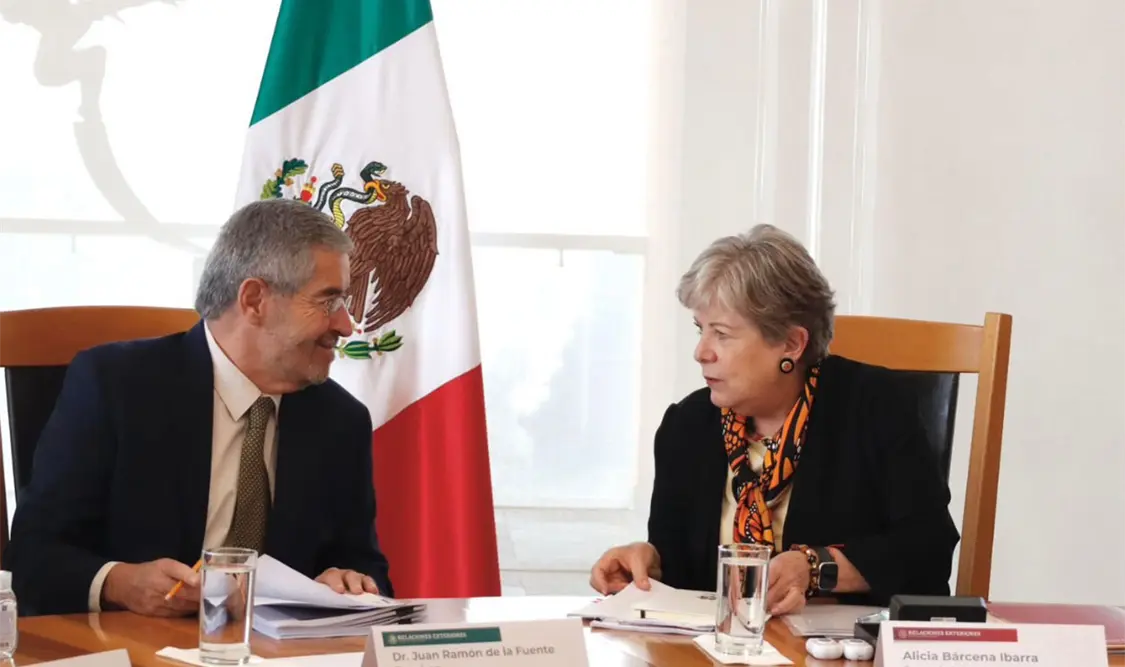 Bárcena sostiene reunión con Juan Ramón de la Fuente