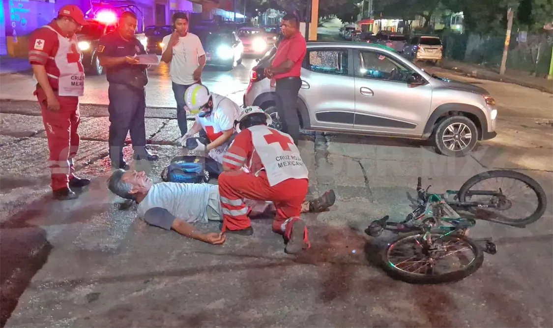 Atropellan a ciclista y termina con una pierna quebrada