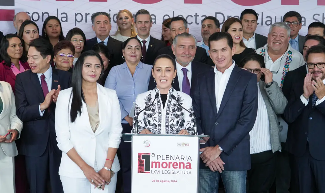 Sheinbaum celebra bancada histórica de Morena