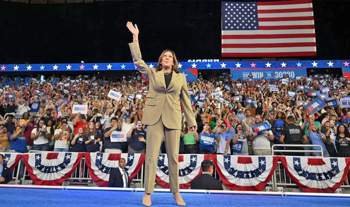 Kamala Harris y Tim Walz iniciarán su primer evento como fórmula presidencial demócrata en Philadelphia, Pennsylvania. Cortesía