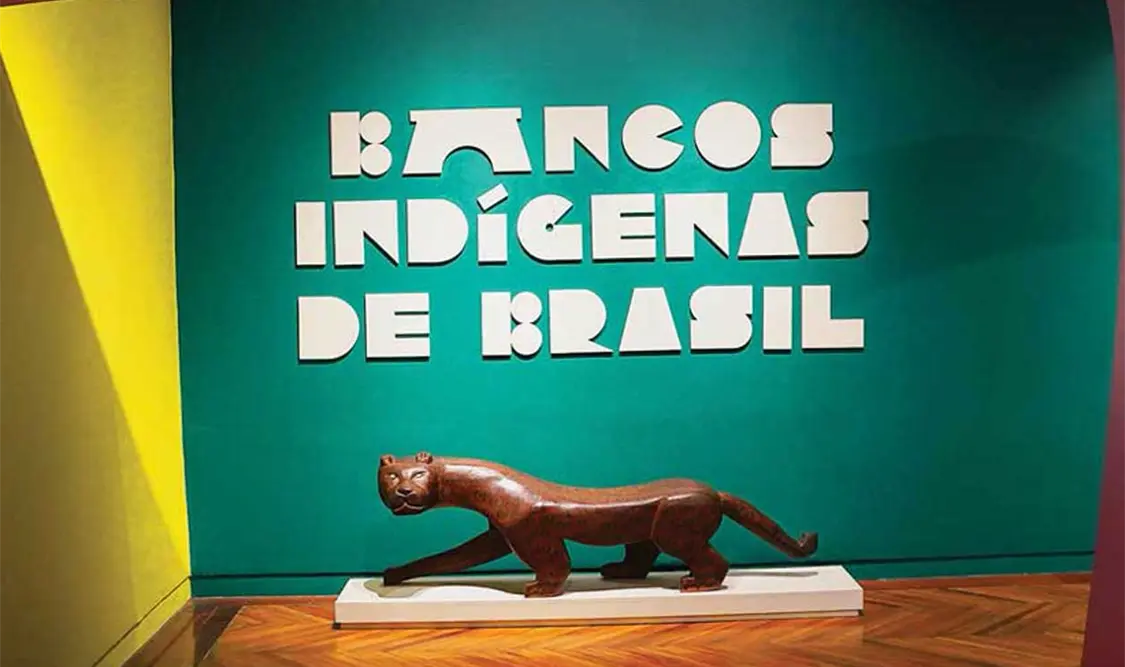 Imagen de la exposición “Bancos Indígenas de Brasil”. Cortesía