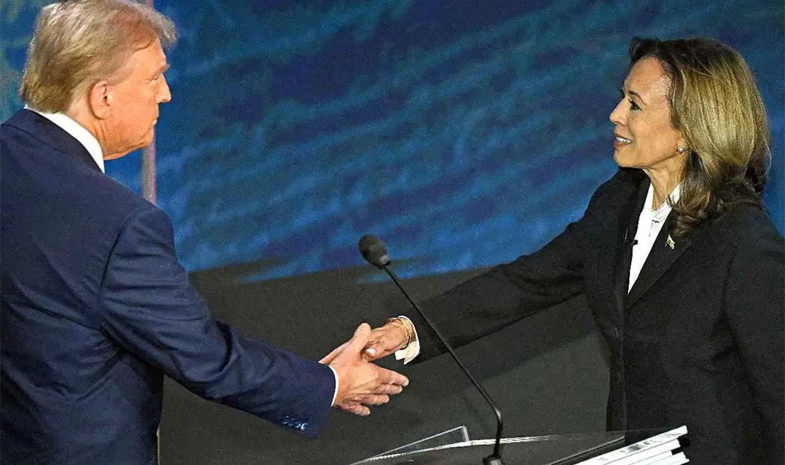 Kamala aventaja a Trump por cinco puntos