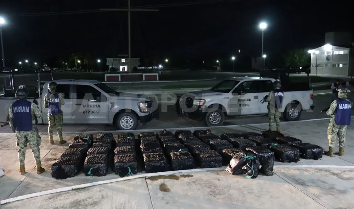 Asegura Semar tonelada y media de cocaína en Paredón