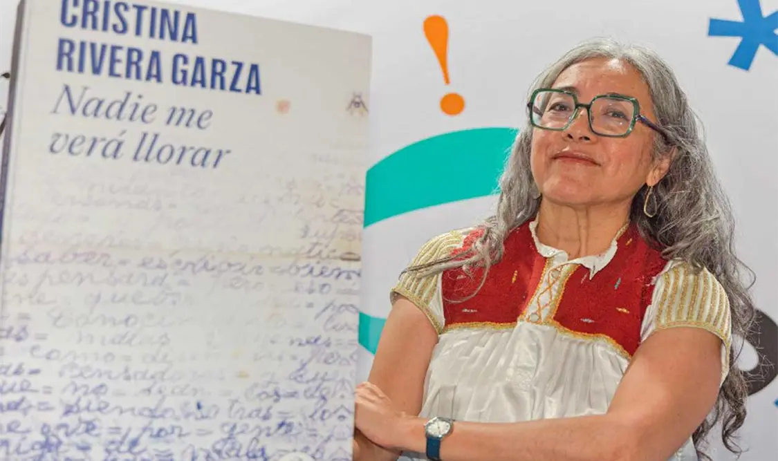 Cristina Rivera, estuvo en la Feria Internacional del Libro Monterrey. Cortesía