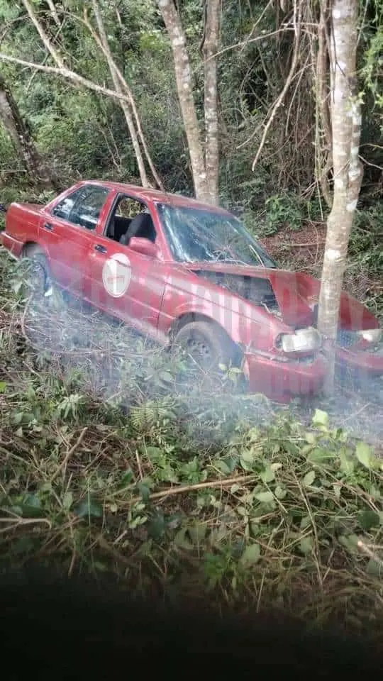 Vendedores sufren un accidente