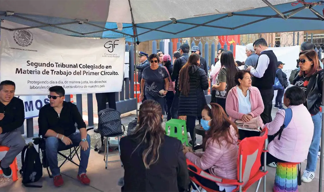 Trabajadores del PJF continúan con sus protestas. Cortesía