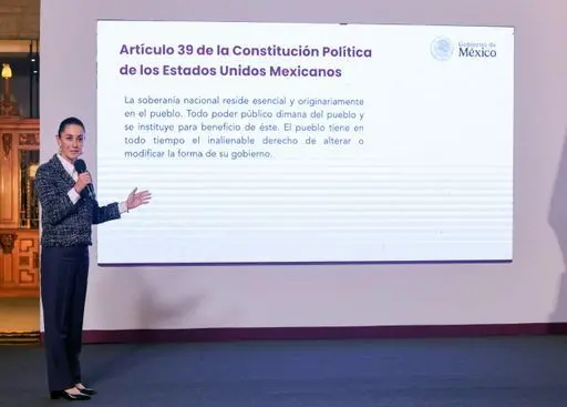 Conferencia de la mandataria federal en el Salón Tesorería de Palacio Nacional. Cortesía