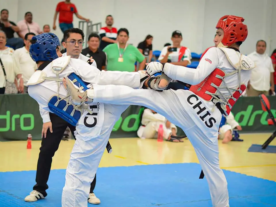 Los taekwondoínes chiapanecos se preparan para representar a México en la Gymnasiada, listos para medirse con competidores de todo el mundo. Cortesía
