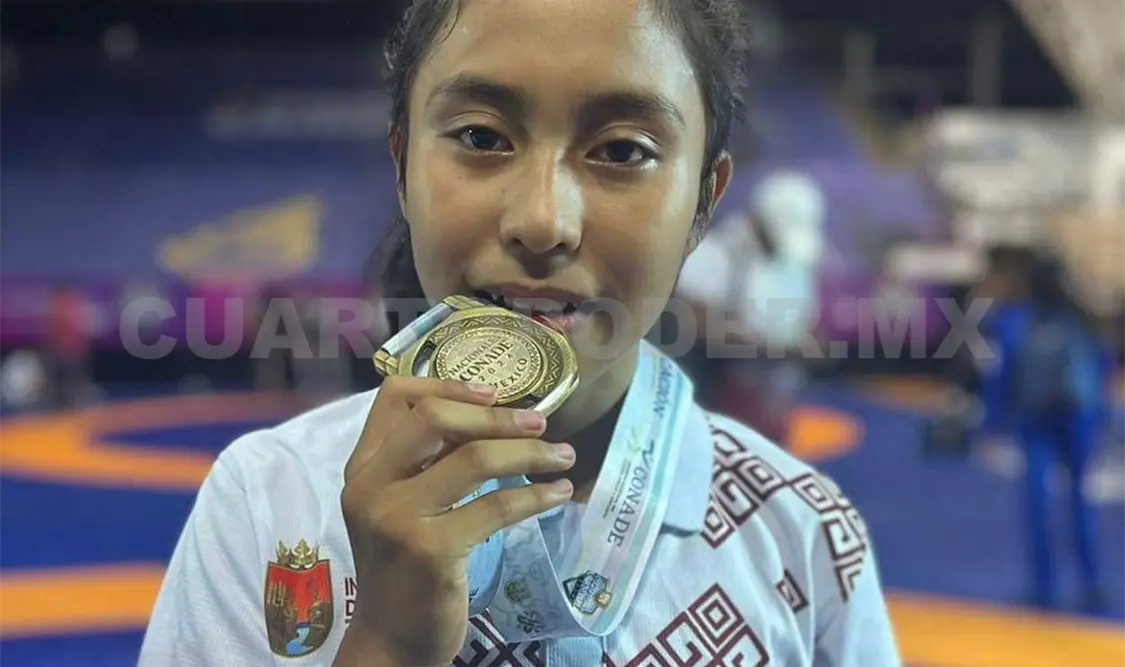 La deportista de apenas 13 años de edad fue reconocida con el Premio Estatal del Deporte 2024. Cortesía