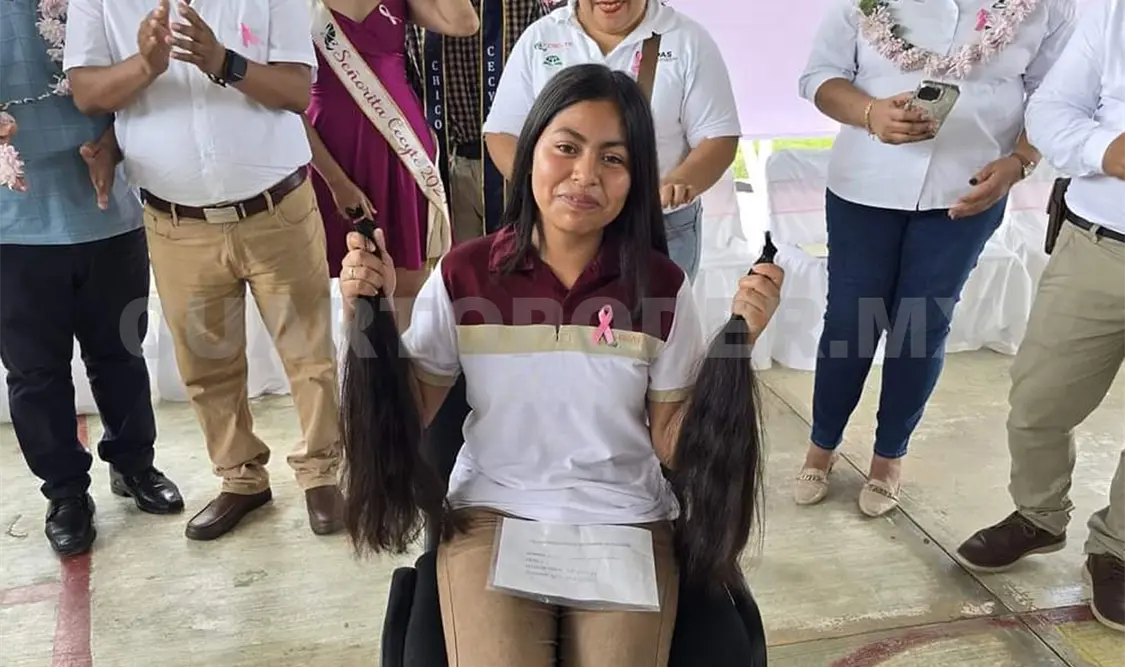 Cecyt 31 dona trenzas y más de mil tapitas