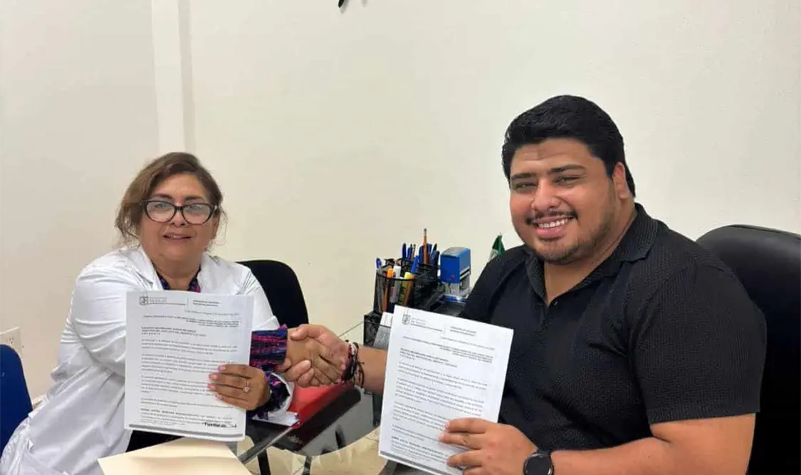 Maximiliano Betanzos y Martha Flores uniendo lazos para apoyar a los atletas que entrenan en parques deportivos. Cortesía