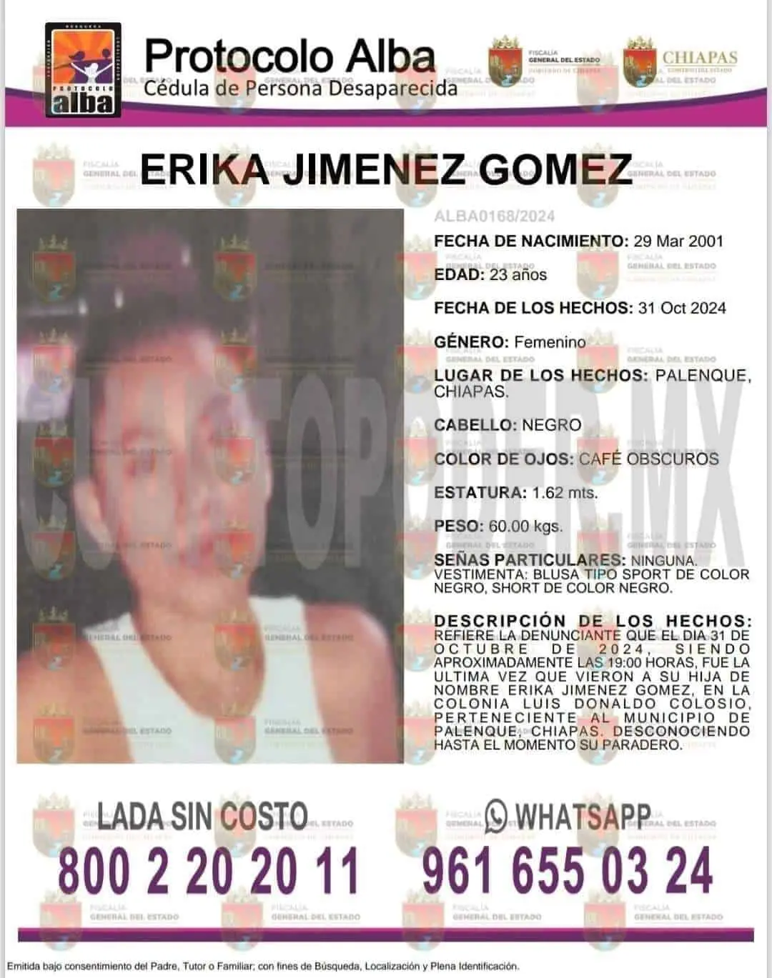 Encuentran muerte a joven desaparecida