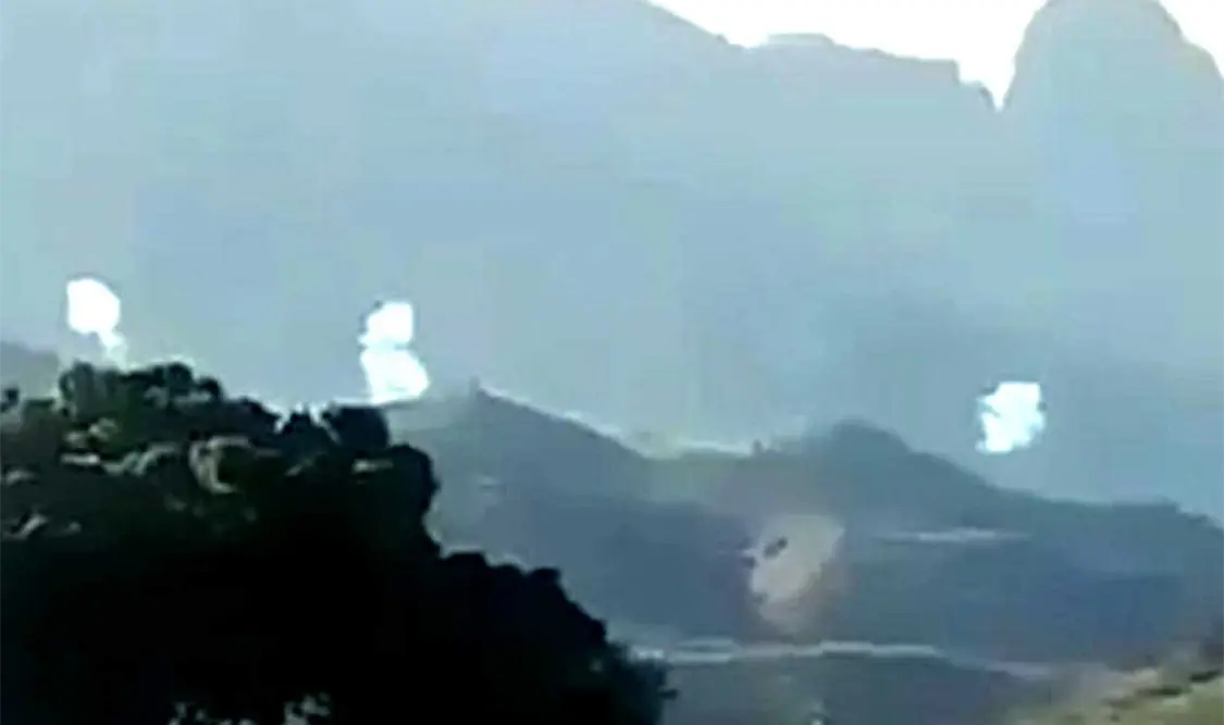 Explosiones ocurridas en comunidades de la sierra. Cortesía