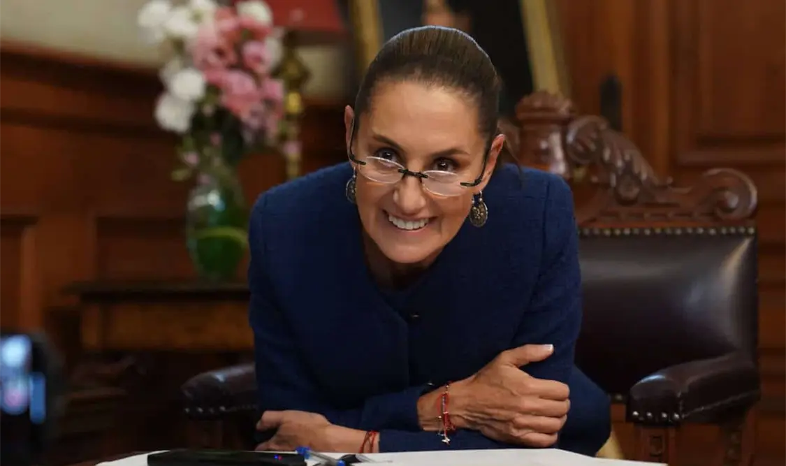 La llamada se llevó a cabo en su despecho en Palacio Nacional en punto de las 9:30 horas de este jueves. Cortesía