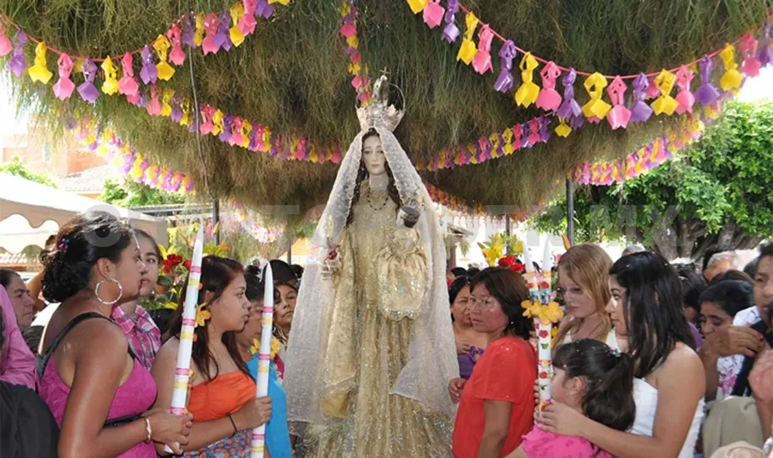 En Socoltenango la veneración a la virgen marca el inicio de una feria comercial en la región. Cortesía