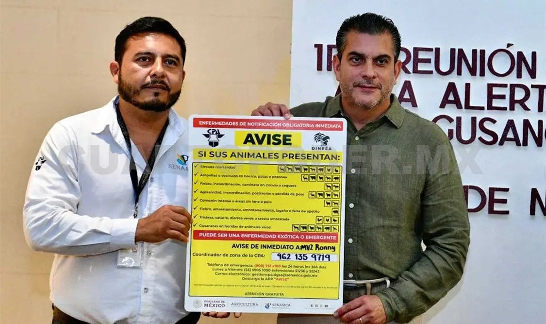 Yamil Melgar presento las acciones coordinadas que buscan cerrar filas contra dicha problemática de sanidad. CP