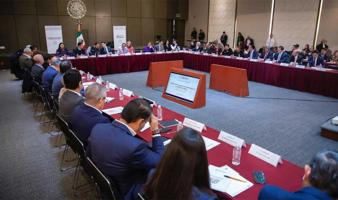 Rosa Icela se reúne con secretarios estatales