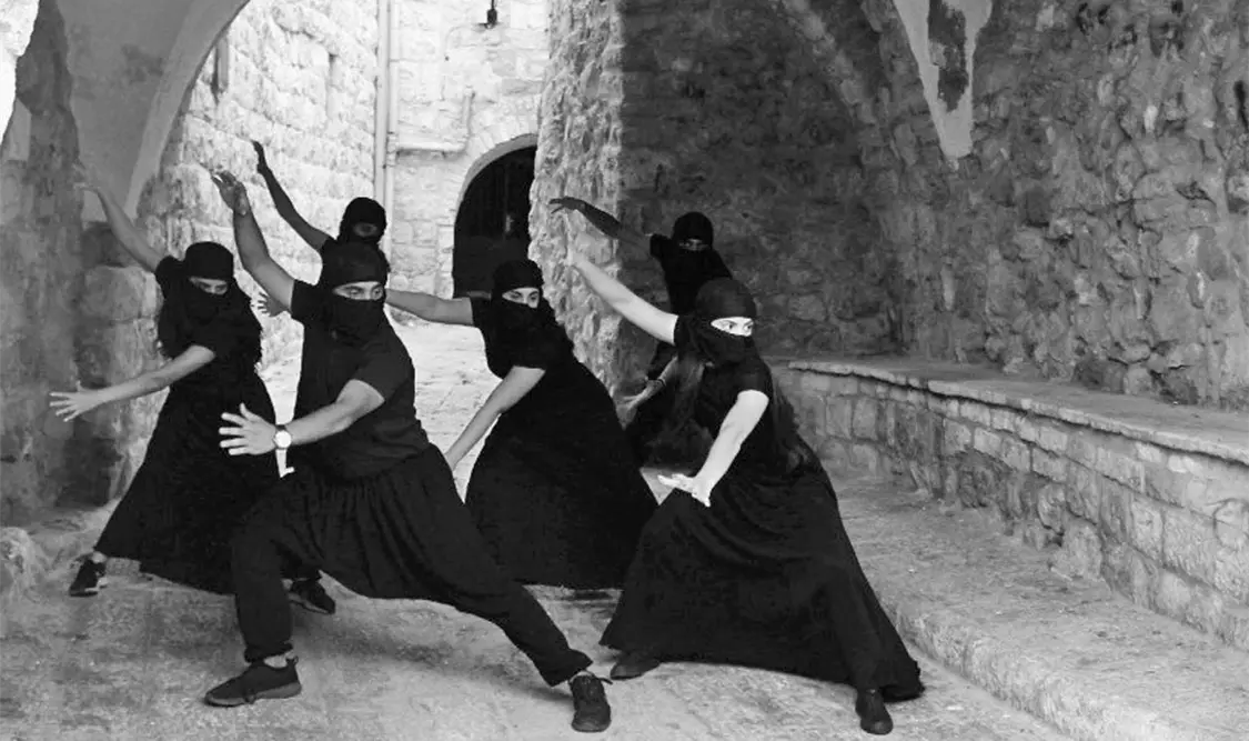 Intervención presentada hace unos días en el casco de la ciudad antigua de Beit Jala. Foto. Cortesía