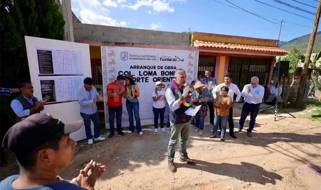 Obras beneficiarán a familias de Loma Bonita