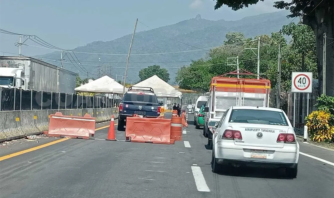 Retiran retén policiaco en Tuzantán