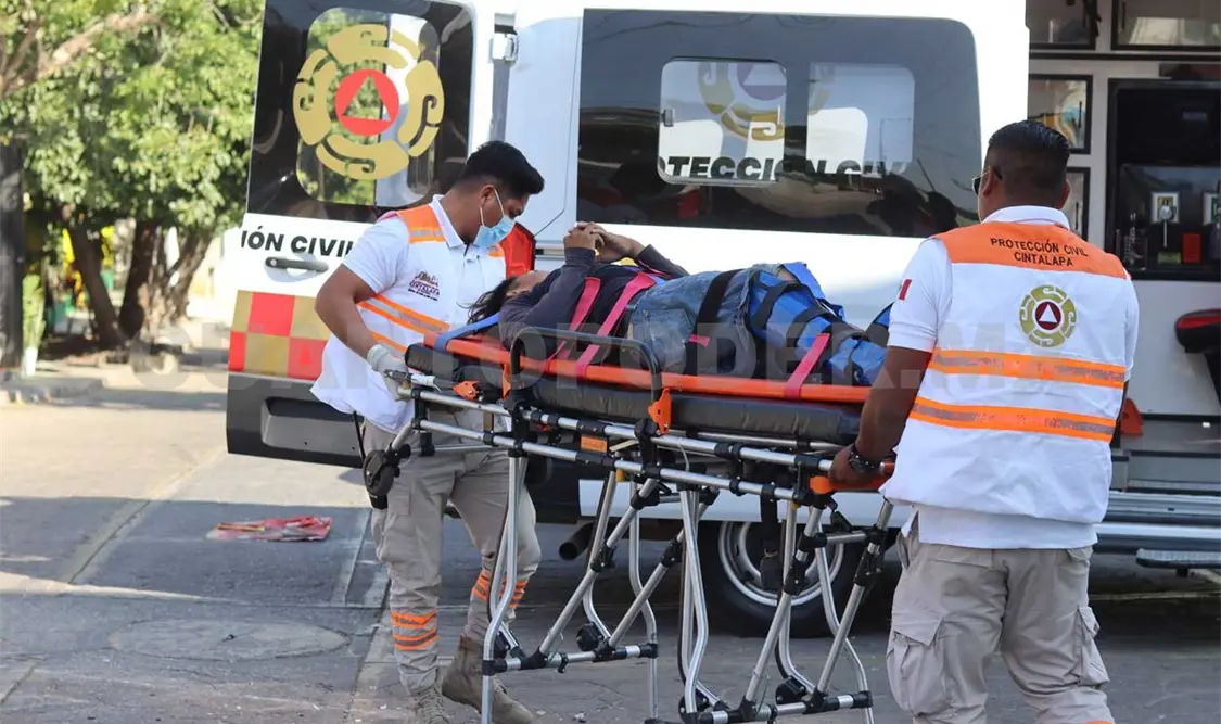 Corte de circulación lesiona a motociclista