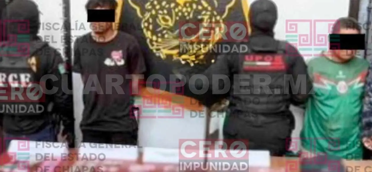Mediante un operativo aprehendieron a cuatro sujetos en Tuxtla y Chiapa de Corzo. CP